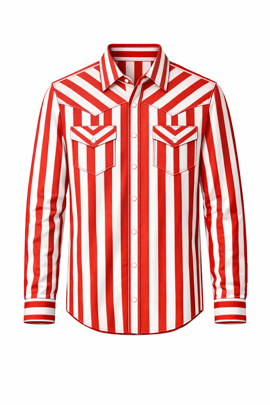 Red & White - Youth Performance LS Pearl Snap 22/PC