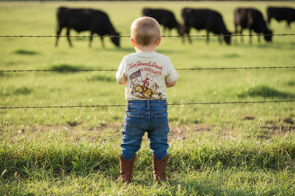 2 Rowels Ranch & Rodeo Wear American Bull - Infant SS Onsie
