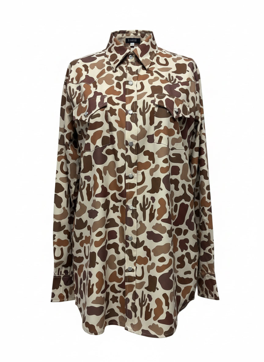 Western Camo - Youth Performance LS Pearl Snap 22/PC