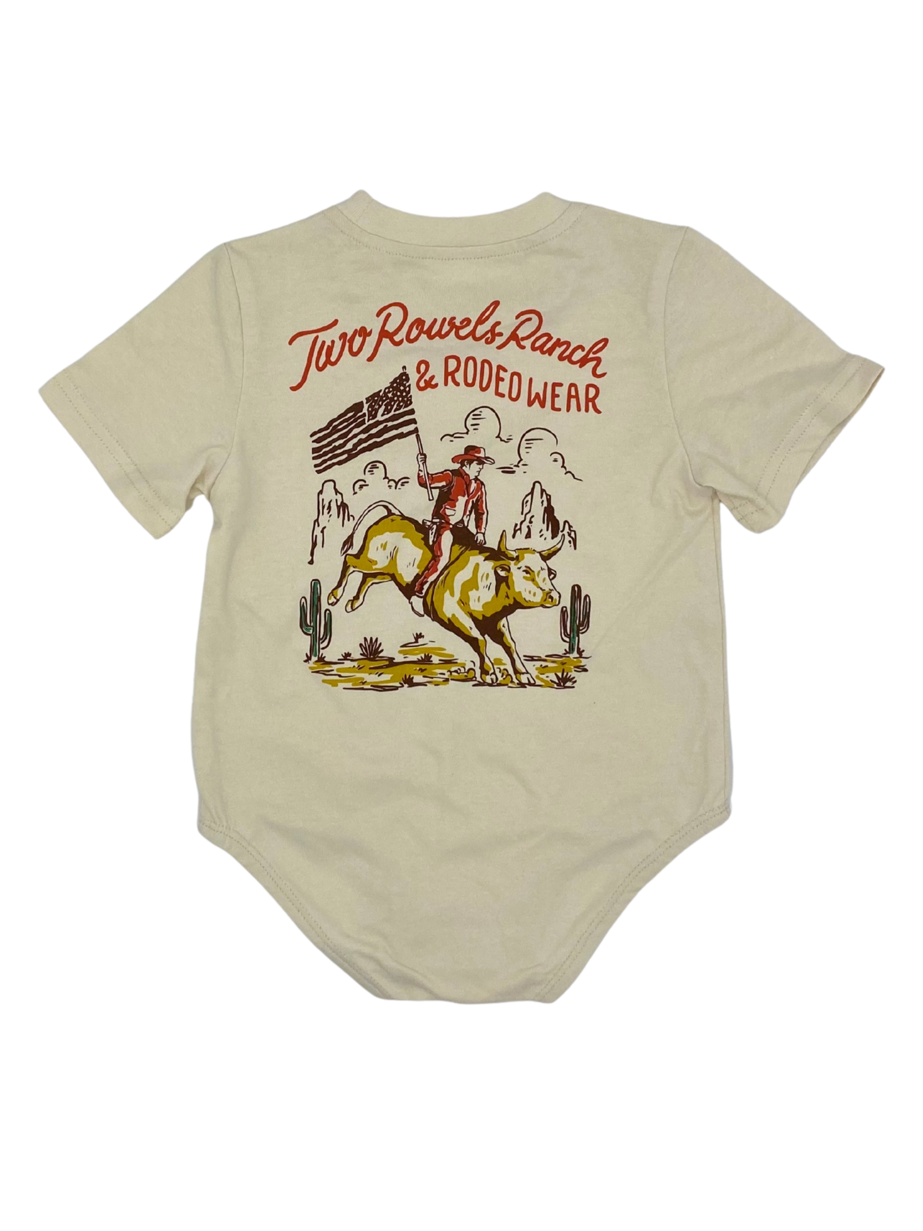 2 Rowels Ranch & Rodeo Wear American Bull - Infant SS Onsie
