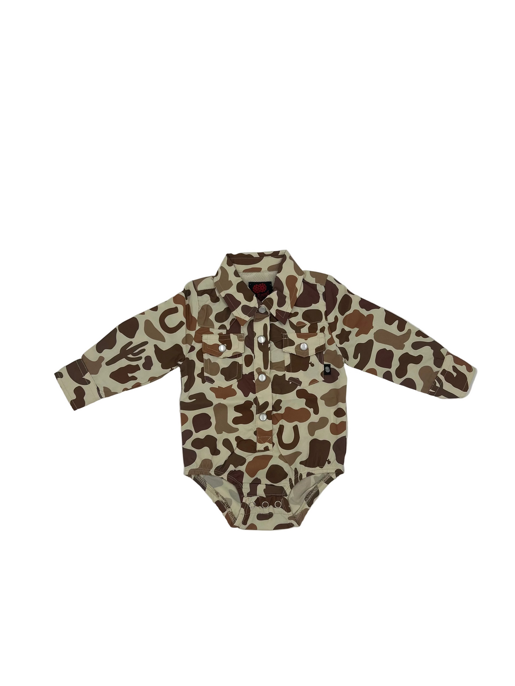 Western Camo - Infant Performance LS Pearl Snap Onesie