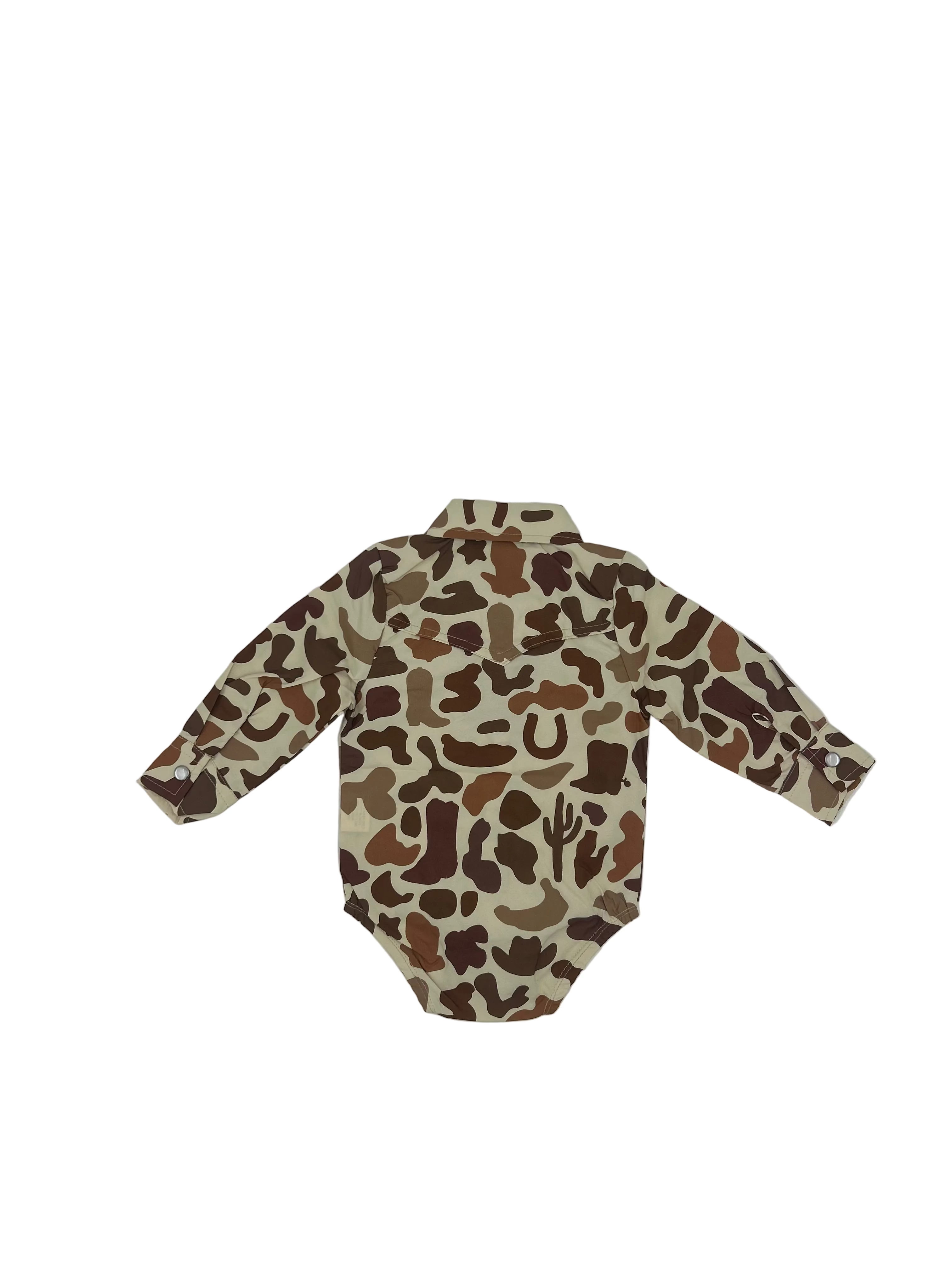 Western Camo - Infant Performance LS Pearl Snap Onesie