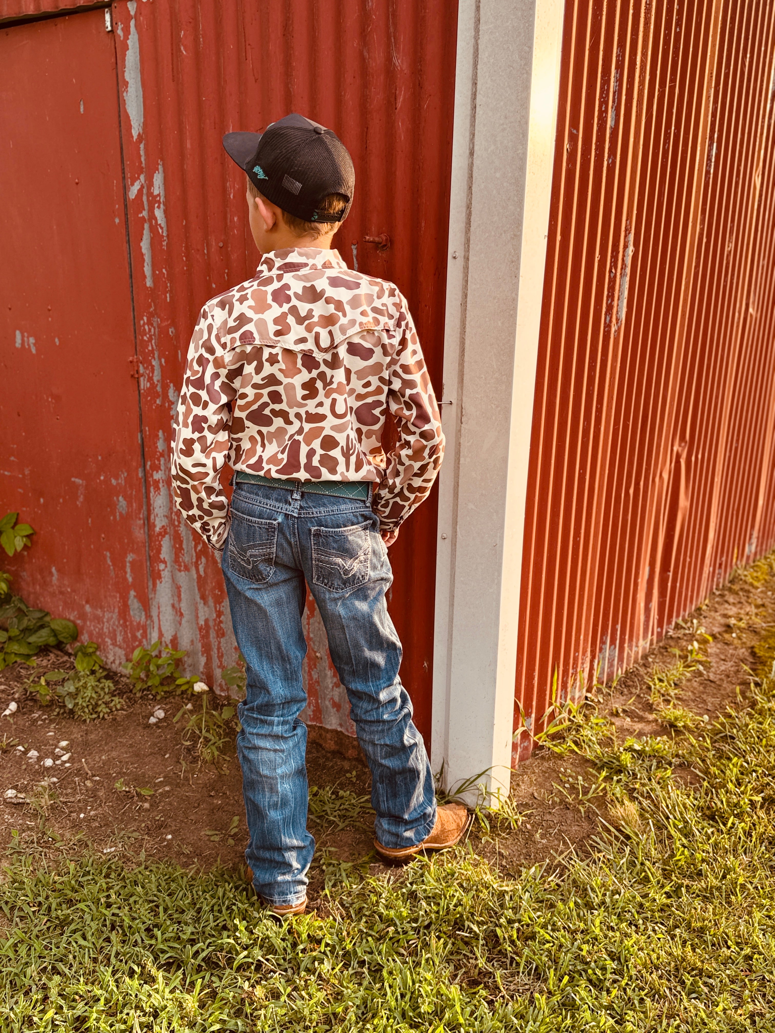 Western Camo - Toddler Performance LS Pearl Snap